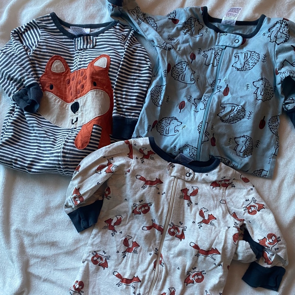 Gerber 3-pack footie pjs 6-9months